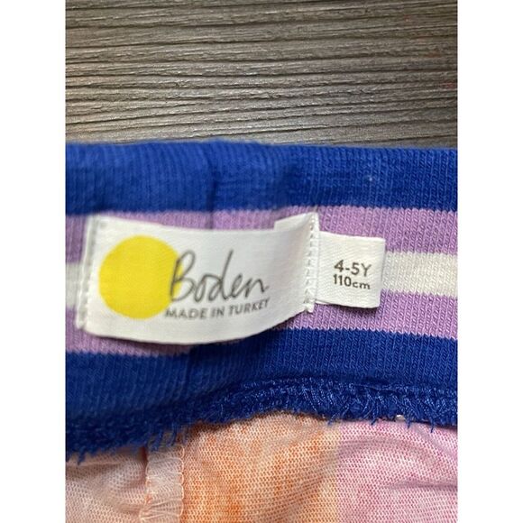 Boden Girls Size 4-5 Multicolor Stripe Stretch Waist Drawstring Cotton Skort - Picture 2 of 6